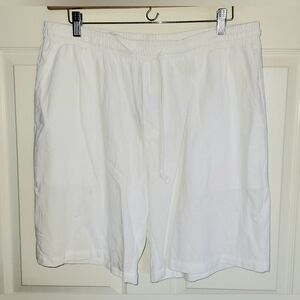 COOFANDY Mens Casual Summer Beach Linen Shorts Lightweight Drawstring XL NWT